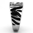 thumbnail image 4 of Luxe Jewelry Designs Men's High Polished Stainless Steel Animal Print Ring with Top Grade Crystal -, 4 of 4