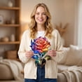 thumbnail image 5 of 3D Crystal Puzzle Rainbow Rose Wooden Set, Valentine Home Decor for Desk and Table Display, Flower Crafts for Student and Adults, Valentine's Day Gift for Her, 5 of 6