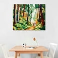 thumbnail image 2 of COMIO Colorful Landscape Oil Painting Wall Art Canvas Paintings Abstract Texture Rainbow Trees with Walking People Prints Pictures Living Room Bedroom Artwork, 2 of 4