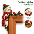 thumbnail image 5 of Snowman Door Corner Hanging Decoration Christmas Resin Figurine for Door Frame Wall Display, 5 of 7
