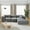 Gray, variant on Harper & Bright Designs Modular Foam Sectional with Ottoman, Velvet 4 Seater Compressed Sofa, Floor Sponge Couch for Living Room, Grayish Green