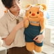 thumbnail image 2 of Vestido con pañuelo para la cabeza Kawaii, oso de mantequilla, juguete de peluche, cara tímida, abrazando, oso marrón, peluche para niños, regalo de cumpleaños, 2 of 5