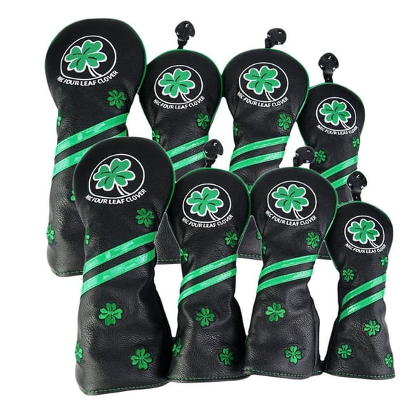8 Uds. Cubierta de impermeable PU-cuero 400cc cubierta de Club Negro shamjiam Cubierta del club de golf