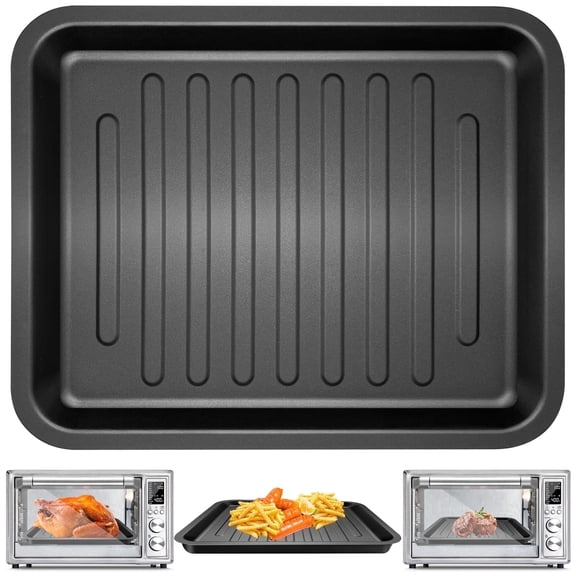 GCQ Non-Stick Crisper Tray for COSORI CS130-CFH CS130-AO CO130-AO Air Fryer Toaster Oven Combo, 14 x 12 Inch Stainless Steel Grill Pan, Dishwasher Safe, Air Fryer Oven Replacement Accessories