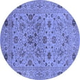 thumbnail image 1 of Ahgly Company Indoor Round Oriental Blue Industrial Area Rugs, 3' Round, 1 of 4