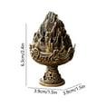 thumbnail image 5 of Msgweeeg Incense Burners Bronzes Hollow-Out Incense Burners Set with Lid Stables Base Ramadan Eid Incense Holders Meditations Yoga Home Decor Spiritual Practice No Incense Included, 5 of 9