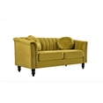 thumbnail image 3 of US PRIDE FURNITURE Hills Tufted Back Nailhead 61.4'' Loveseat-Yellow Green, 3 of 4