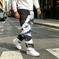 thumbnail image 2 of GrmtClth Mens Camouflage Cargo Pants Relaxed Open Bottom Lightweight Street Style Multi Utility Pocket Walking Daily Pants Dark Gray 2XL, 2 of 8
