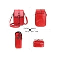 thumbnail image 3 of Luxtrada Small Cell Phone Purse Wallet Shoulder Bag Case Crossbody Pouch Handbag PU Women (Red), 3 of 8