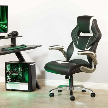 OSP Home Furnishings - Oversite Gaming Chair in Faux Leather - White