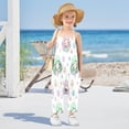 thumbnail image 5 of Girls' Jumpsuits Rompers Summer Casual Sleeveless Rompers With Pockets Spaghetti Strap Romper Cute Mermaid Pattern 2T, 5 of 7