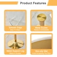 thumbnail image 5 of Hi loPres 35-Inch Round Dining Table, Modern Tempered Glass Top with Gold Metal Pedestal Base for Kitchen, 5 of 7