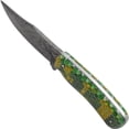 thumbnail image 4 of Wild Turkey Handmade 9.5" Green Viper Handle Damascus Outdoor Hunting Knife, 4 of 5