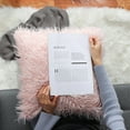 thumbnail image 4 of PiccoCasa Shaggy Faux Fur Throw Pillow Cover, 18"x18" Cushion Cover Cases for Sofa Couch Pink, 4 of 9