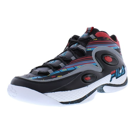 Fila Grant Hill 3 Mens Shoes Size 7, Color: Black/Capri Breeze/Fila Red