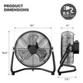 thumbnail image 2 of mollie Ventilador de alta velocidad de 14 pulgadas, ventilador de piso de garaje de metal resistente con 3 velocidades de inclinación ajustable, circulador de aire silencioso portátil para el hogar, d, 2 of 5