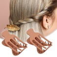 thumbnail image 3 of Unique Bargains 2pcs Plastic Hair Claws Hair Clips Hair Barrettes for Women Matte Orange 3.39''x1.89''x0.91'', 3 of 7
