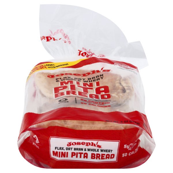 PR Joseph's Pita Bread Flax Oat Bran & Whole Wheat 8 CT