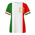 thumbnail image 3 of felwors Elegant Casual Italian Flag Cotton T-Shirt for Women Girl's Summer Sun Beach L (White, XXL), 3 of 3