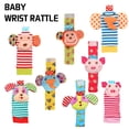 thumbnail image 4 of 0-6 months old baby wrist bell, animal socks with sound, cotton monkey elephant pig dog shape socks, children Soft Arm Wrist Rattles Foot Finder Ankle Sock for Newborn Baby, 4 of 7