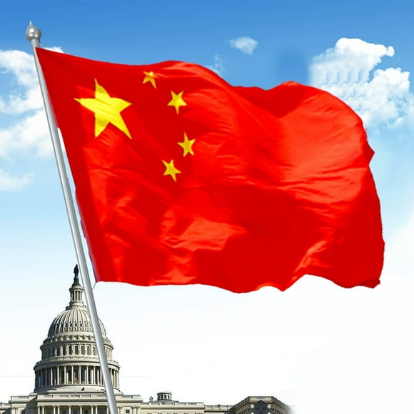 drppepioner China Flag Five Star Red Flag Waterproof Flag Hand Waving Flag Colorful Flag Flag of China Home Clearance