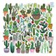thumbnail image 1 of Paquete de pegatinas con plantas verdes, estilo anime, 50 unidades, papel de 5-7 cm, 1 of 2