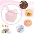 thumbnail image 4 of 50Pack Small Gift Boxes 2x2x2 inch Pink Party Favor Box Kraft Paper Box with Lid Treat Boxes Small Jewelry Box with Ribbon, 4 of 6