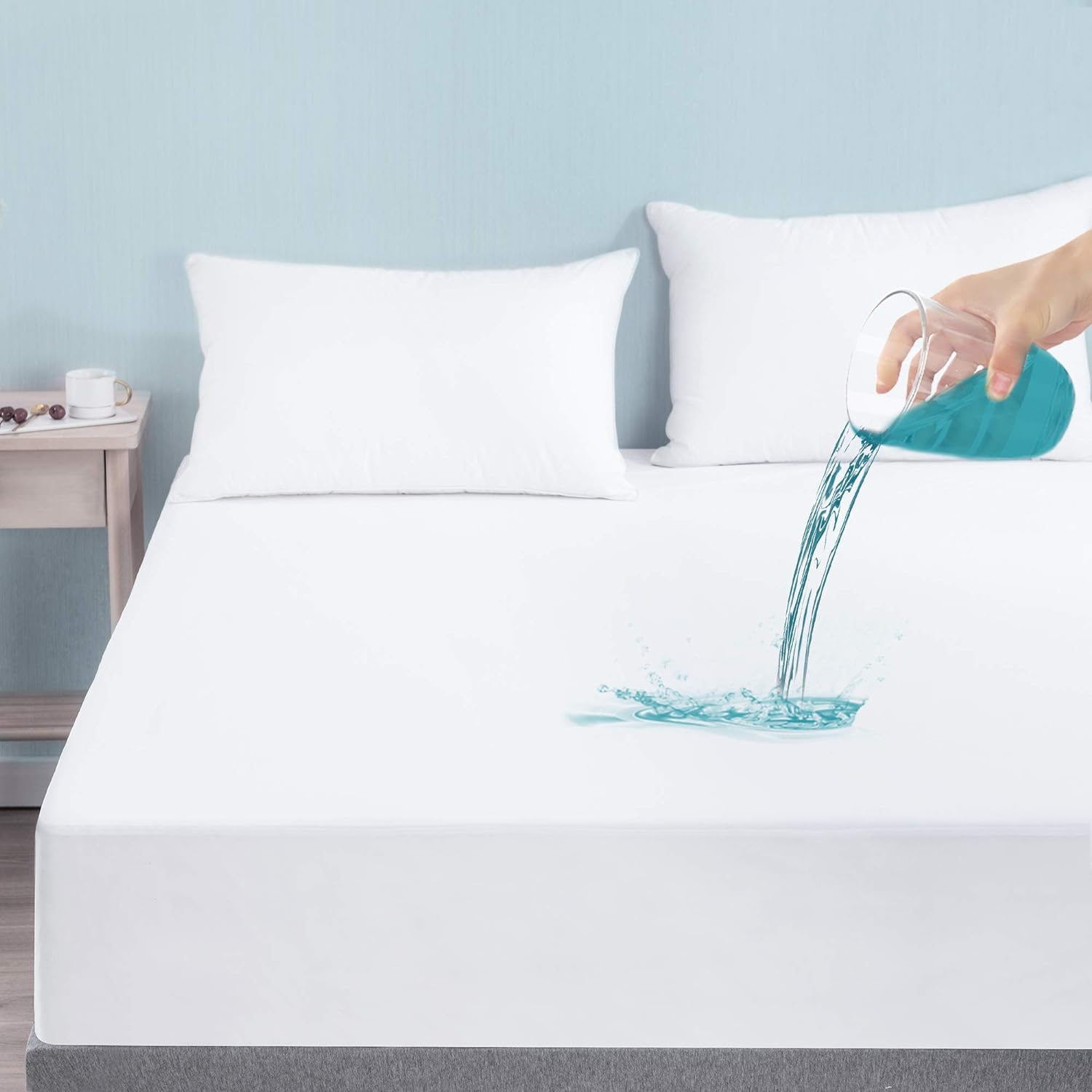 Neat-Living Cotton Terry Waterproof Mattress Protector, Queen