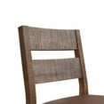 thumbnail image 2 of Fena 30 Inch Barstool Chair, Set of 2, Brown Faux Leather Seat, Pine Wood, 2 of 5