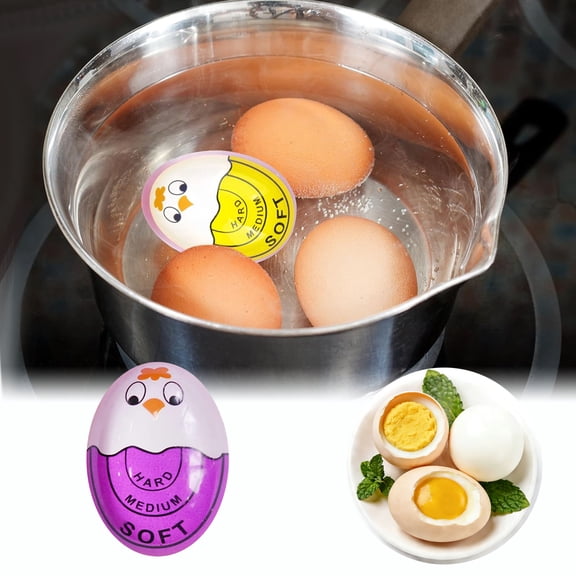 KOYPTL Egg Timer for Boiling Eggs,Chick Cooking Timer Color Change Observation Reminder for Boiling Soft/Medium/Hard Egg,Changes Color When Done,Kitchen Cooking Accessories for Easter Party Breakfast