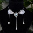 thumbnail image 3 of Witch Crystal Magic Enchanted Faerie Queen Necklace Pagan Butterfly Forest Faerie Pendant Necklace, 3 of 4