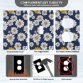 thumbnail image 3 of Yayeee Duplex Wall Plate 1-Gang 4.5"x2.7" Home Receptacle Light Switch Decorative Outlet Cover, Retro Daisy Pattern, 3 of 7