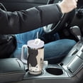 thumbnail image 4 of Yayeee 30oz Stainless Steel Tumbler with Straw and Handle Double-Wall Insulated Travel Water Bottle, Beige Cute Cats, 4 of 8