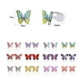 thumbnail image 4 of JUSTJANDM Plastic Post Stud Hoop Earrings for Sensitive Ears Multicolor Butterfly Flower Dragon Snake Stud Earrings Set for Women, 4 of 8
