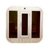 ALEKO SHAY4PINE Outdoor White Pine Steam Sauna - Squircle Square Shape - ETL Certified - 4 Person