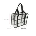 thumbnail image 4 of Clear Bag PVC Multifunctional Large Transparent Clear Shoulder Handbag with Adjustable Strap for Swimming Working Commuting Gym Travel Black, 4 of 8