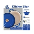 thumbnail image 2 of 3.5 Litre Kitchen Star Cast Iron Dutch Oven 24cm, Blue, 2 of 6