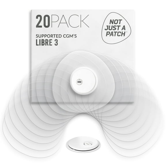 Not Just a Patch Freestyle Libre 3 Plus Adhesive Patches (20 Pack) – Clear Waterproof Covers