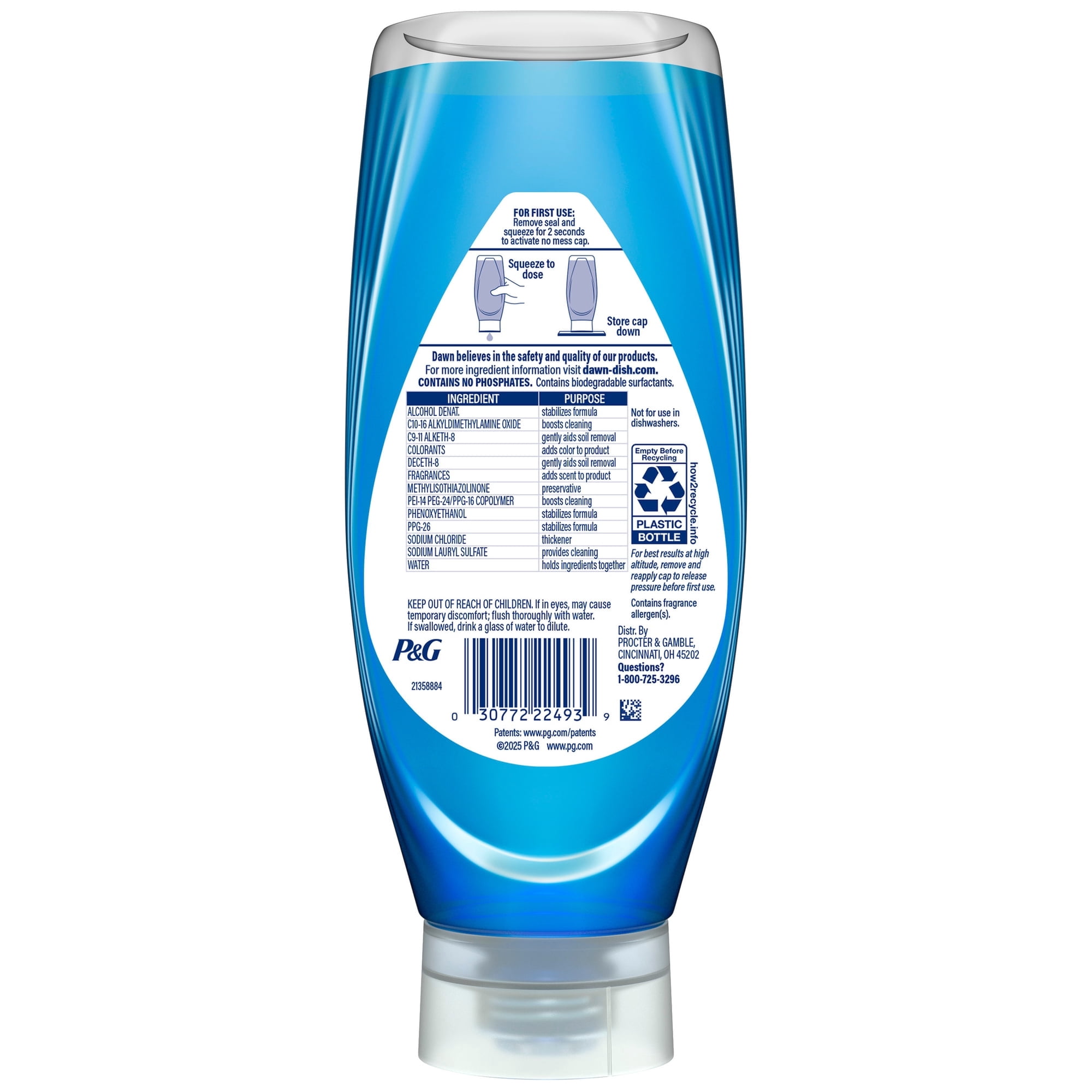 Dawn UltraEZ Squeeze Dish Soap Strawberry Fields, 14.7oz