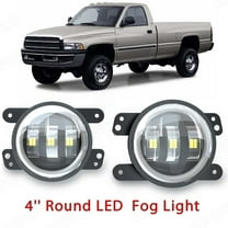 FZPJJNB 2pc 4 Inch Round Led Fog Lights Driving Lamps Front Bumper for Dodge Ram 1500 2500 3500 1994-2001,C05