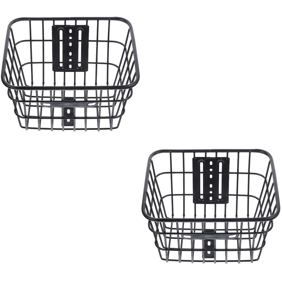 GOOHOCHY 2pcs Iron Storage Basket Folding Basket Durable Hanging Basket Front Handlebar Basket for Bike Riding Cycling