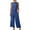 Blue, variant on Mgmyaa Womens Summer 2 Piece Outfits Linen Crop Tank Tops Lounge Matching Sets & Long Track Pants Tracksuits
