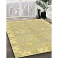 thumbnail image 3 of Ahgly Company Machine Washable Indoor Rectangle Abstract Chrome Gold Yellow Area Rugs, 7' x 9', 3 of 7