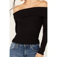 thumbnail image 3 of Shyanne Women's Pointelle Ribbed Off The Shoulder Top - SWHO23K11-BLK X-  US, 3 of 4