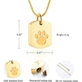 thumbnail image 2 of Cremation Jewelry Urn Necklace for Ashes for Pet, Paw Print Memorial Ash Jewelry, Keepsake Pendant for Pet's Cat Dog's Ashes with Filling Kit for Family/mom/sister/grandparents, 2 of 6