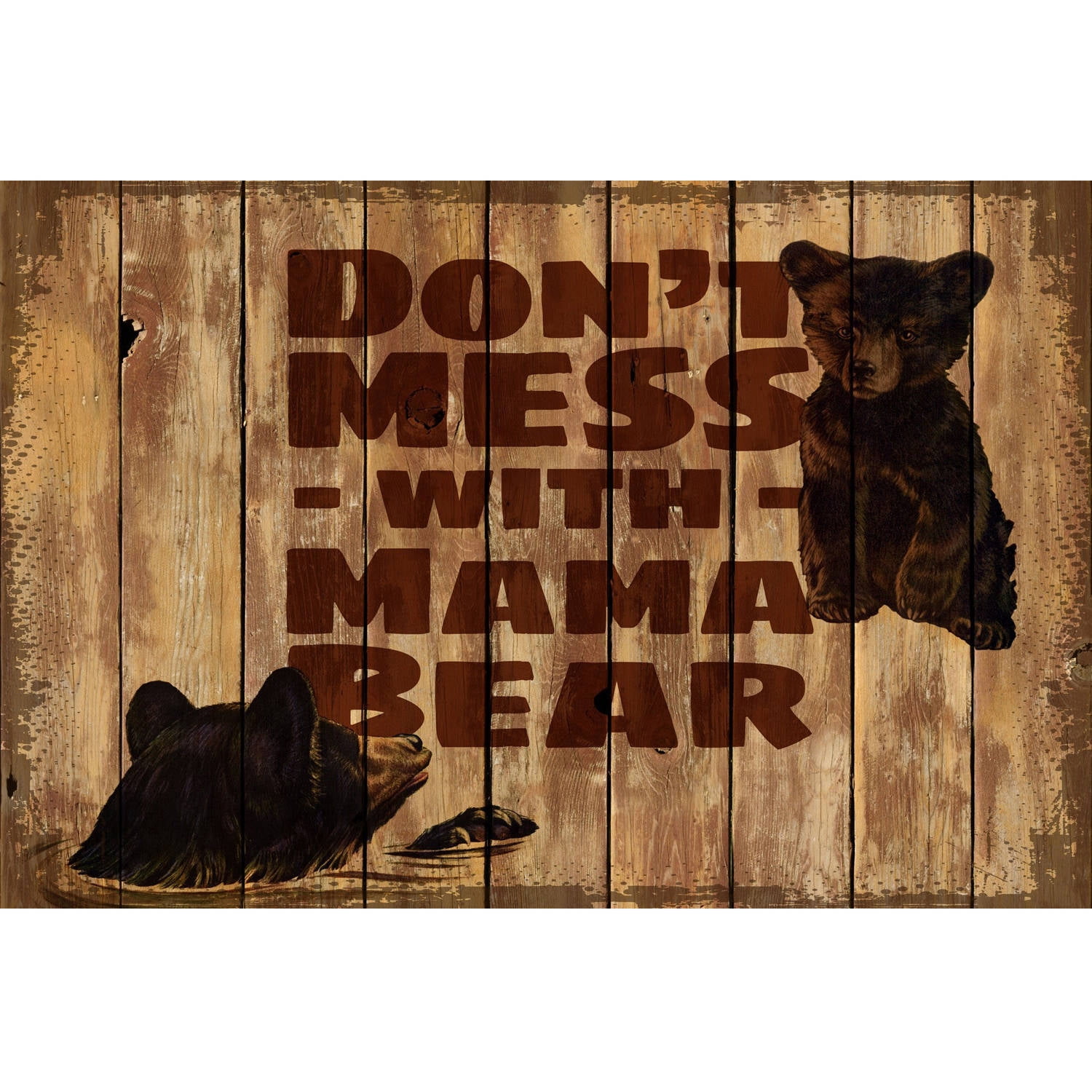 Marmont Hill "Mama Bear 2" Painting Print on Wrapped Canvas