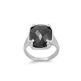 thumbnail image 1 of Rectangular Black Cubic Zirconia Ring Sterling Silver 925, 1 of 2