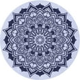 thumbnail image 1 of Ahgly Company Indoor Round Patterned Heavenly Blue Area Rugs, 7' Round, 1 of 6