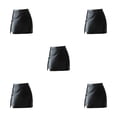 thumbnail image 3 of Sonducket Minifalda Irregular ceñida al cuerpo de cuero de Otoño Invierno para mujer, ropa de fiesta sólida, vestido corto de cintura alta a Type5 NO5, 3 of 6