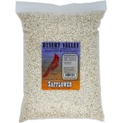 Desert Valley Safflower Seeds, All Natural Premium Wild Bird Food for Cardinals, Jays, Doves and More 5 Pounds